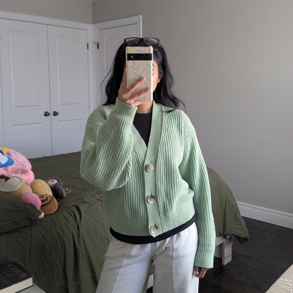 H&M Pastel Green Cardigan